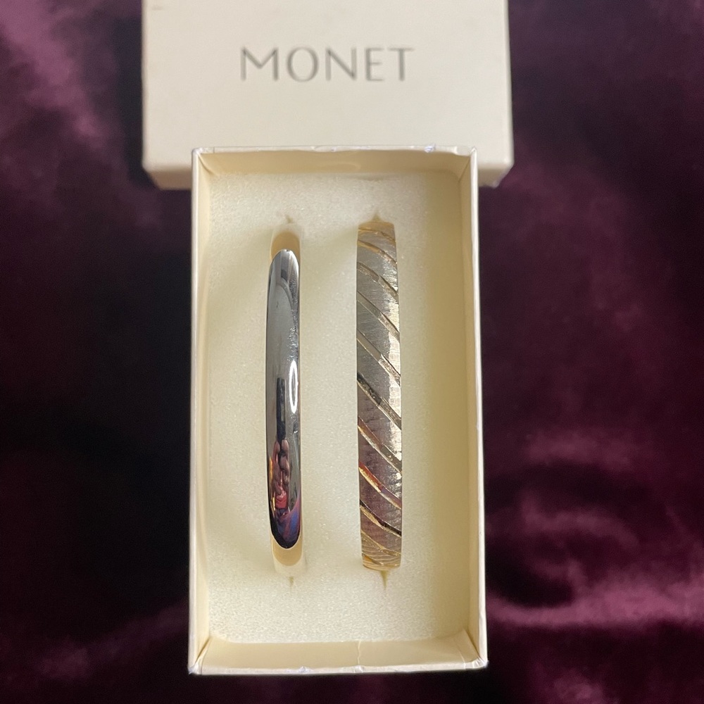 Monet gold-plated bangle set